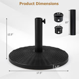 Tangkula Round Umbrella Base with Adjustable Knob