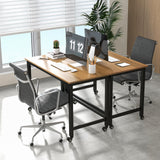 Mobile Computer Desk, Simple Style Rolling Home Office Desk Study Table Writing Desk