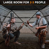 Tangkula 3-in-1 Hunting Blind for 2-4 Person, 360 Degree See Through Ground Blind with Skylight