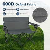 Tangkula 2 Person Camping Chair with Cup Holders