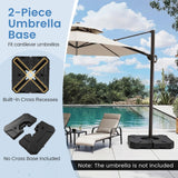 274 LBS Cantilever Patio Umbrella Base with Handles