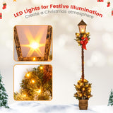 Tangkula 6.1 FT Christmas Pre-lit Street Lamp