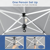 Tangkula 10x20 FT Pop Up Canopy with Center Lock UPF50+ Outdoor Tent with 6 Sidewalls