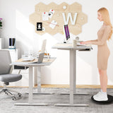 Tangkula 55” x 28” Height Adjustable Electric Standing Desk, Ergonomic Sit Stand Desk