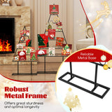 Tangkula 2 Pack Christmas Card Holder for Home Office Party Decoration
