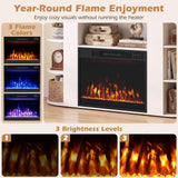 50" Fireplace TV Stand with RGB Lights and 23" Electric Fireplace for Living Room