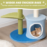 Tangkula Flower Cat Tree for Indoor Cats (Green & Blue)