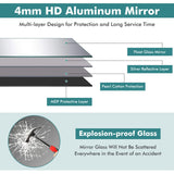 Tangkula 59" x 22" Full Length Mirror, Full Body Mirror with Rectangular Aluminum Frame and Explosion-Proof Glass