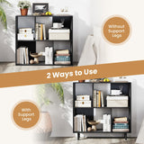 Tangkula 4 Cubby Open Bookcase