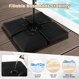 Tangkula 4-Piece 20L Cantilever Offset Patio Umbrella Base