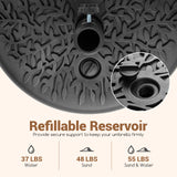 Tangkuls 55 LBS Half Round Umbrella Base