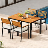 Tangkula Extendable Patio Dining Table for 4-8 People