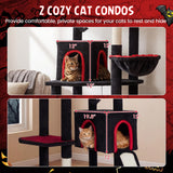 Tangkula 75" Gothic Cat Tree Halloween Cat Tower