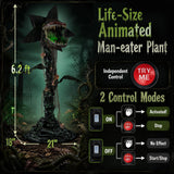 Tangkula 6.2 FT Halloween Animated Standing Horror Piranha Plant Decoration