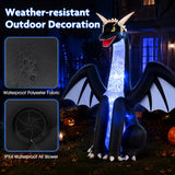 Tangkula 8 FT Tall Halloween Inflatables Ice Dragon Outdoor Decoration