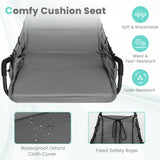 Tangkula Swing Chair with Stand, Hanging Egg Chair with Cushion, Indoor Outdoor Hammock Chair