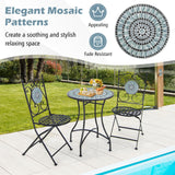 Tangkula 3 Pieces Patio Bistro Set