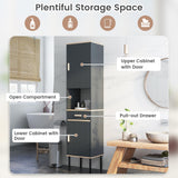 Tangkula Tall Bathroom Cabinet, Freestanding Storage Cabinet