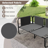 Tangkula Patio Loveseat with Removable Pillows & Seat Cushion