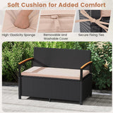 Tangkula 46 Gallon Outdoor Bench with Storage