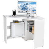 Tangkula Corner Desk, 90 Degrees Triangle Corner Computer Desk for Small Space