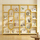 Tangkula 5-Tier Geometric Bookshelf 69”H Tall Freestanding Open Bookcase Modern Luxurious Display Rack