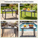 Tangkula Outdoor Coffee Table Weather-Resistant Small End Table