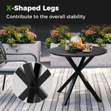 Tangkula Round Patio Dining Table for Outside