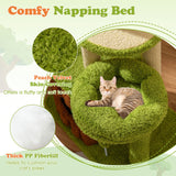 Tangkula 40 Inch Multi Level Aesthetic Cat Tower with Sisal Scratching Posts