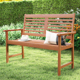 Tangkula 2-Person Patio Bench with Ergonomic Backrest and Armrests