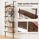 Tangkula Industrial 6-Tier Bookshelf