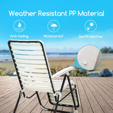 Tangkula Patio Chaise Lounge Chair, Folding Chaise Lounge Outdoor with 7-Position Backrest & Adjustable Footrest