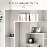 Tangkula Irregular Wooden Bookshelf for Living Room