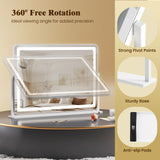 Tangkula 32" x 22" Large Makeup Mirror with 10X Magnify Mirror