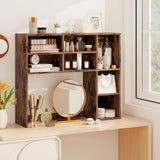 Tangkula Desktop Bookshelf 37" Countertop Storage Hutch（7 Shelves）