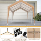 Tangkula 10 x 20 FT Heavy-Duty Carport, Portable Garage Tent Carport with Galvanized Steel Frame