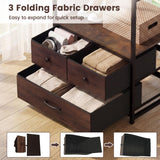 Tangkula Freestanding Small Clothes Rack | Heavy Duty Coat Rack with Drawers