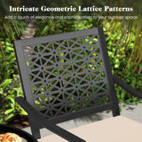Tangkula Counter Height Patio Bar Chairs with Cushions for Garden