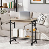 Tangkula Rolling Computer Desk Cart with Keyboard Tray