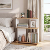 Tangkula Geometric 3-Tier Modern Reversible S-shaped Bookshelf with Anti-tipping Kits (1/2)