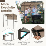 Tangkula 7.8 x 4.4 FT Grill Gazebo for Backyard Deck Garden Lawn