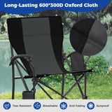 Tangkula Camping Chair with Cup Holder for Beach