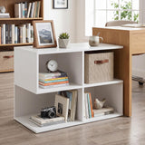 Tangkula 3-Tier Side Table | S-Shaped End Table with 4 Open Cubes (1/2)