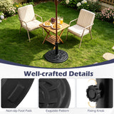 Tangkula 17" Round Umbrella Base with Adjustable Knob