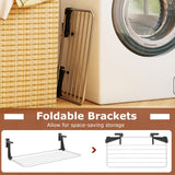 Tangkula Portable Clothes Drying Rack Aluminum Towel Rack with Adjustable and Foldable Brackets