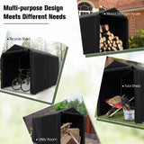 Tangkula 7x5.2Ft Portable Shed, Outdoor Storage Shelter with Waterproof Cover & Roll-up Zipper Door