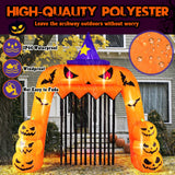 Tangkula 10.4 x 11.6 ft Halloween Inflatable Pumpkin Archway