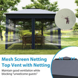 Tangkula 11x11 FT Pop Up Gazebo UPF50+ Sunshade Shelter with Carrying Bag