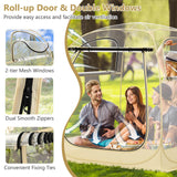 Tangkula All Weather Sports Tent for 5-6 People, Pop Up Instant Tent with Waterproof Tarp Floor