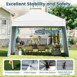 Tangkula 9.2x14 Ft Pop up Canopy with Sidewalls